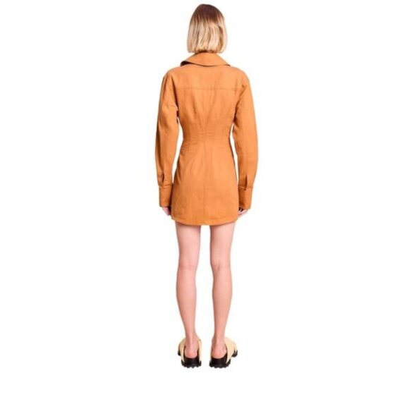 A.L.C. Paisley Lace Up Trim Shirt Dress - Picture 15 of 16